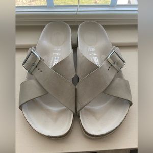 Free People x Birkenstock Siena Nubuck Leather Sandals Sz 38 Narrow